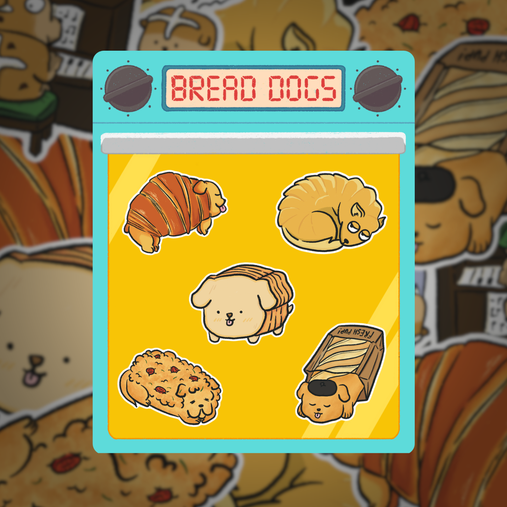 Bread Dogs Sticker Sheet